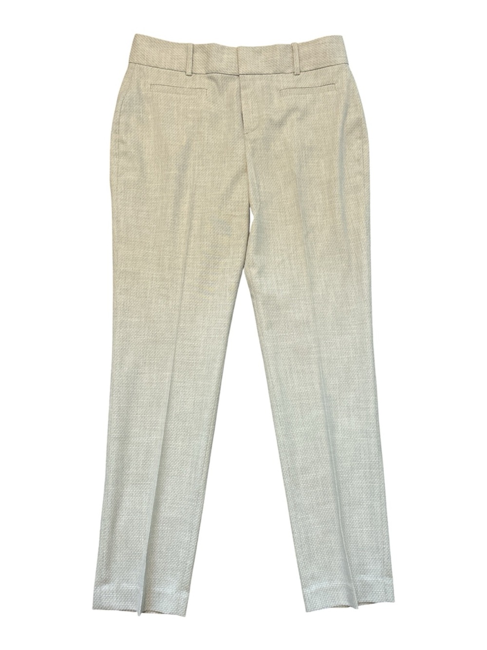Calvin Klein Women’s Textured Dress Pants – gray Slim Straight Career Trousers